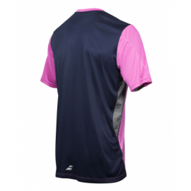 Футболка детская Babolat Performance V Neck Dark Pink для большого тенниса